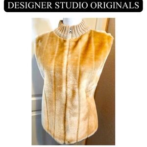 DESIGNER STUDIO ORIGINALS Faux Fur Vest, EUC